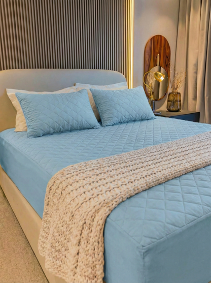 Cama Vestida Impermeable DELUXE + 2 Protectores de Almohada |ULTIMAS UNIDADES|