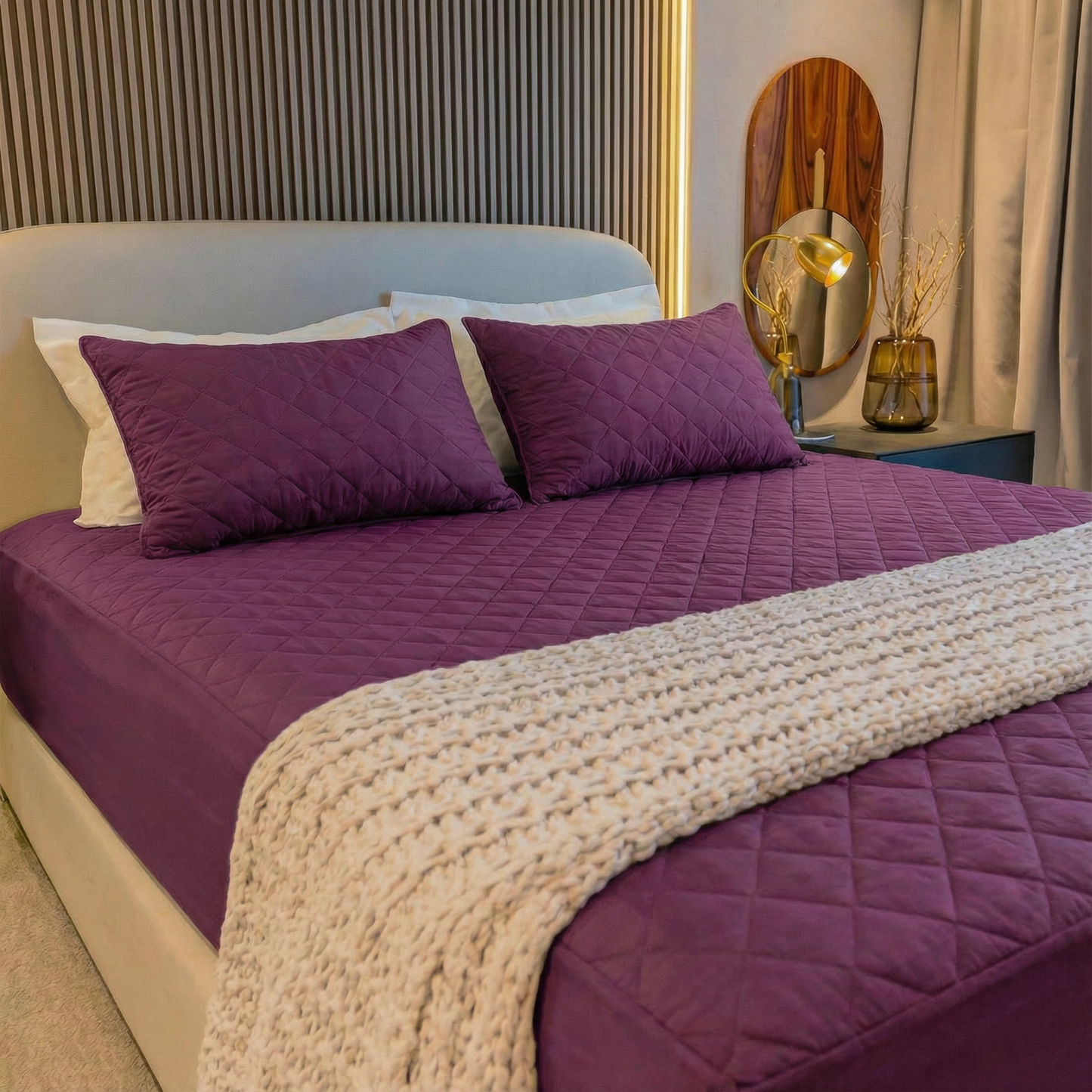 Cama Vestida Impermeable DELUXE + 2 Protectores de Almohada |ULTIMAS UNIDADES|