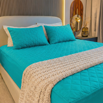 Cama Vestida Impermeable DELUXE + 2 Protectores de Almohada |ULTIMAS UNIDADES|