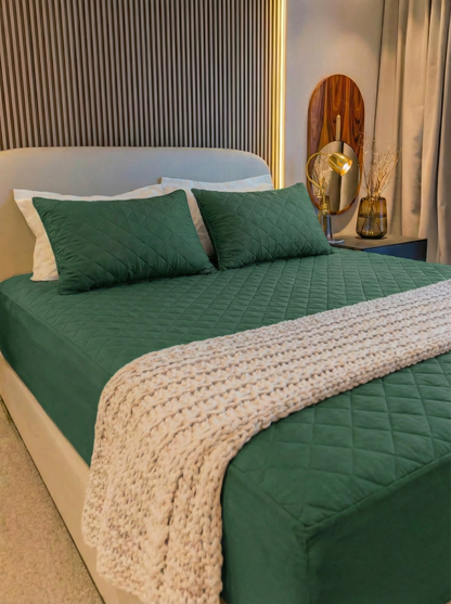 Cama Vestida Impermeable DELUXE + 2 Protectores de Almohada |ULTIMAS UNIDADES|